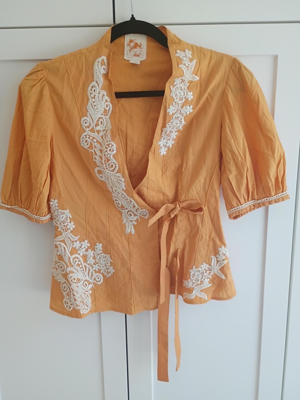 Lovely Orange Blouse size 4 NWOT